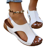 Women's Shoes Comfortable Slope Heel Independent Station Slippers Simple Large Size 2024 New Cool