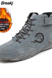 Men Boots Casual Leather Luxury High Top Sneakers Luxury Loafer Shoes for Men Motorcycle Ankle Boots 2023 New In