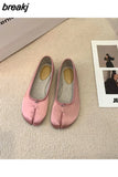 Split Toe Flats Shoes Women Brand Ballerina Ninja Tabi Cozy Loafers Female Mary Jane Casual Moccasins Ladies Shoes