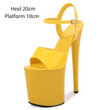 Model Shoes Women Sexy Catwalk Shoes Sandals 9 13 15 17 20 CM High Heels Platform Sandals Girls Shoe Party Club Drop
