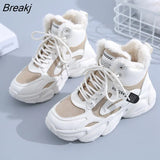 Women Warm Sneakers Platform Snow Boots 2022 Ankle Booties Female Causal Plush Shoes Cotton Ladies Boot Zapatos