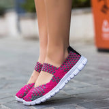 Sneakers 2020 New Fashion Breathable Weaving Casual Shoes Woman Comfortable Flats Sneakers Women Shoes Zapatos De