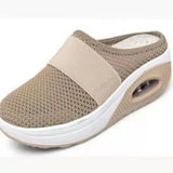 Women Slipper Walking Shoes Air Cushion Slip-On Orthopedic Diabetic Ladies Platform Mules Mesh Lightweight Slipper Wedge