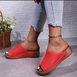 Summer Women's Slippers Outdoor Roman Sandals Fashionable and Comfortable Women's Shoes Wedge Beach Slippers