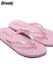 Women Flip Flops Flat Summer Shoe 2023 Outdoor Fashion Bling Women's Shoes Beach Slippers Comfortable Sandals Female Flipflop