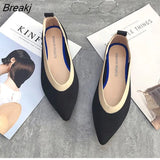 Simple Flat Shoes Women Comfortable Latex Insole Casual Shoes Candy Colors Pointed Single