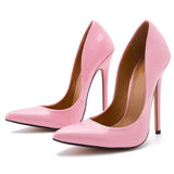 Unisex Shoes Size 48 Extreme High Heels 14cm Pointed Toe Sexy Thin Heel Stilettos Fetish SM Cross Dresser Gay