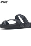 2023 New Outside Cork Slipper Flip Flops Summer Women Mixed Color Casual Beach Non-slip Slides