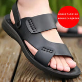 Men's Sandals Summer Thick Bottom Non-Slip Beach Slippers Durable Casual Shoes Zapatos Lightweight PVC