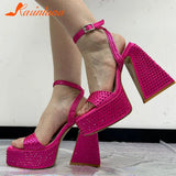 Sandals Woman Shoes Dropship 2023 Summer Brand New Great Quality Crystal Bling Sexy Woman Shoes Sandals Walking