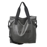 Capacity Fashion Men Shoulder Bag PU Leather Women Soft Caual Storage Sports Fitness Tote