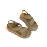 Cross Open-toed Sandals Women's 2024 Summer New Thick Sole Fashion Beach Roman