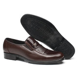 Men Leather Shoes Fashion Male Flats Round Toe Men's Business Formal Shoes Comfortable Office Dress Shoes Wedding