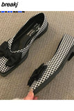 Spring New Comfortable Ladies Flat Shoes Personality Square Toe Shallow Mouth Slip-on Loafers Ladies Casual Shoes