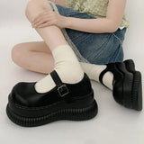 Cute Autumn Mary Janes Women Pumps Wedges High Heels Cosplay Street Goth Punk Design Thick Sole Lolita Pumps Girls