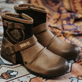 Knight Boots Men's Autumn Large Size Ankle Boots Round Head Metal Buckle Hiking Desert Western Boots Botas