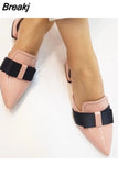 2023 Women's Single Shoes Low Thick Heel Pointed Sandals Handmade Women's Shoes Spring Autumn Plus Size Loafers