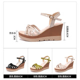 Heel High Heel Sandals Women's 2023 Summer New Style Muffin Thick Bottom Waterproof Table Size 41-43 Hundred Open Toe