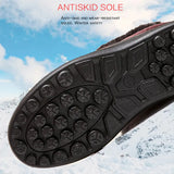 Waterproof Snow Boots for Women Non Slip Thick Plush Platform Ankle Boots Woman Plus Size Winter Cotton Padded Shoes