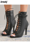 Sexy High Heels Sandals Women Summer Fashion Comfort Peep Toe Boots Stilettos Jazz Dance Female Shoes Party Sandalias