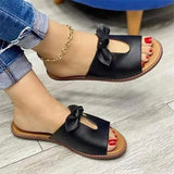 Large Size Women's Shoes New Summer Bows, Empty Ladies Sandals, Slippers, Bows, Sandals,