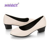 Style Women Pumps Shallow Women Shoes Pointed Toe Square heel Lady Wedding Shoes Comfortable Light Soft female