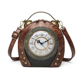Women's Bag Retro Hand-held Package Walkable Clock Women's Bag One Shoulder Cross Bag