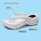 Women Wedge Beach Flip Flops 2023 Comfortable Eva Thick-Bottom Slippers Woman Non Slip Beach Soft Slides Summer