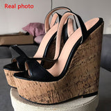 Summer Brand New Woman Shoes Fashion Platform Wedge Shoes Super High Heel Sandals Custom Big Size 43 Women