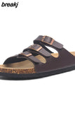 New Summer Women Buckle Cork Slipper 2023 Casual Mixed Color Outside Non-slip Beach Slides