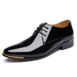 Men Dress Shoes Patent Leather Men's Formal Shoes Luxury Fashion Groom Wedding Shoe Male Oxford Shoes Plus Size