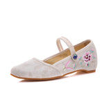 Breakj Shoes Single Shoes Fashion Tendon Embroidered Cloth Shoes Women's Single Shoes Spring And Summer Cloisonne Shallow Cloth