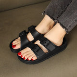Platform Women EVA Flip Flops Beach Light Home Flat Heel Buckle Slippers Female Casual