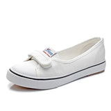 Summer New Shallow Mouth Low Help Canvas Shoes Flat Korean Version of Small White Shoes Female Multi-color