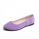 Spring Autumn Women Shoes Flock Flats Comfortable Flat Shoes Women Flats Loafers Shallow Slip on Shoes Red Black Plus