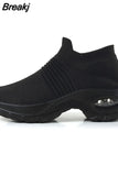 Women's Casual Sneakers Summer Comfort Mesh Running Shoes Breathable Cushion Black Sneakers for Women 2023 Student