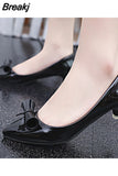 Ladies Low Heel Shoes Spring Leather Pointed Toe Shoes Woman Slip on Dress Shoes Zapatos Mujer Ladies Boat Shoes