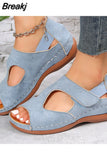 Women Wedges Sandals Platform Shoes Summer Outdoor Peep Toe Ladies Female Beach Plus Size Footwear Roman New Sandalias