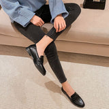 2023 New Arrival Women Flats Platforms Pointed Toe Genuine Leather Working Casual Shoes Woman Spring Summer