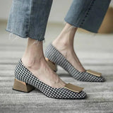for Woman 2023 Square Heels Women's Summer Footwear Toe Office Black with Medium Casual E on Sale Chic Point A Wholesale