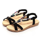 New Summer Women's Sandals Round Toe Open Toe Flat Sandals Slip-on Casual Sandals Women Soft and Comfortable Beach