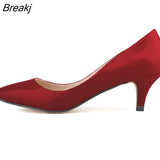 Classic Sexy Pointed Toes 5cm Low Med Kitten High Heels Women Pumps Shoes Spring Brand Design Dress Wedding