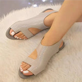 Summer New Fashion Ladies Casual Flat Shoes Breathable Female Footwear Luxury Beach Sandals Women Sandals Peep