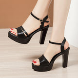 Model Catwalk High-Heel Thick-Heeled Sandals Women 2023 New Thick-Soled Waterproof Platform Fish Mouth Sandals