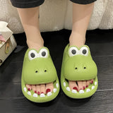 Cute Platform Dinosaur Slippers Women 2022 Summer Thick Bottom EVA Womens Slides Sandal Non Slip Soft Slippers