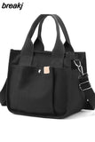 Fashion Canvas Women Crossbody Bag Simple Large Capacity Storage Shoulder Bags Multiple Pockets Female Shopping