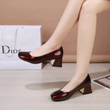 New Style Women's High Heels Women's Fashion Office Work Wedding Party Shoes Ladies Mid Heel Spring Autumn