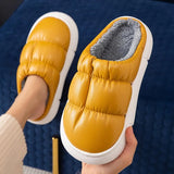 Non-Slip Home Slippers Winter Warm Women Indoor Cotton Men Non-slips Ladies Soft Slippers Memory Foam Couples