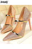 Women Fashion Dancing High Heels Comfortable Wedding Shoes Sexy Pump high quality Female Pumps Heel Party beautiful