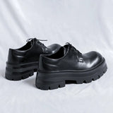 Breakj 2024 New Platform Korean Version Casual Black Premium Sense Men's Business Fashion Derby
